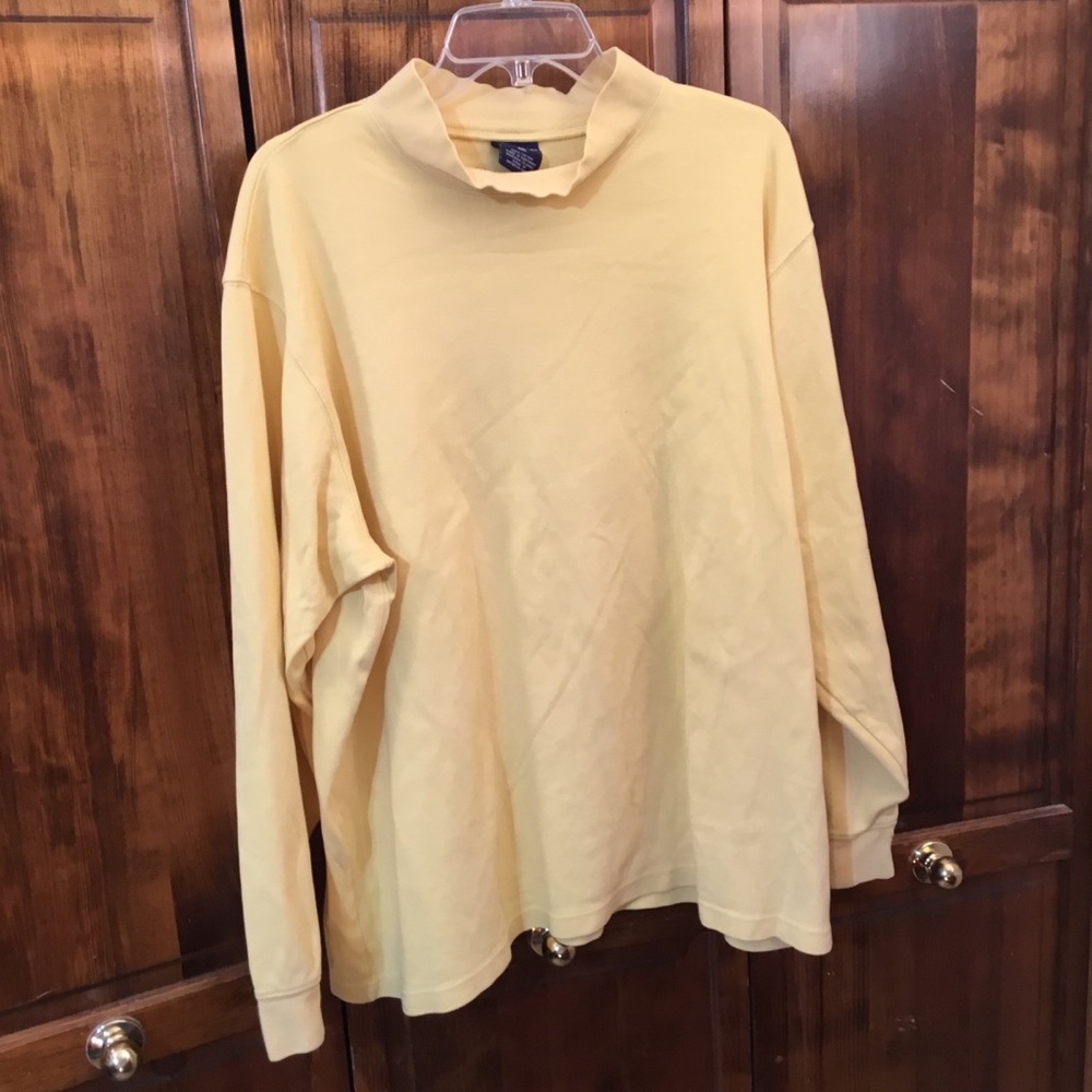 Roundtree & Yorke long sleeve pullover, size XXL, short turtleneck, cotton